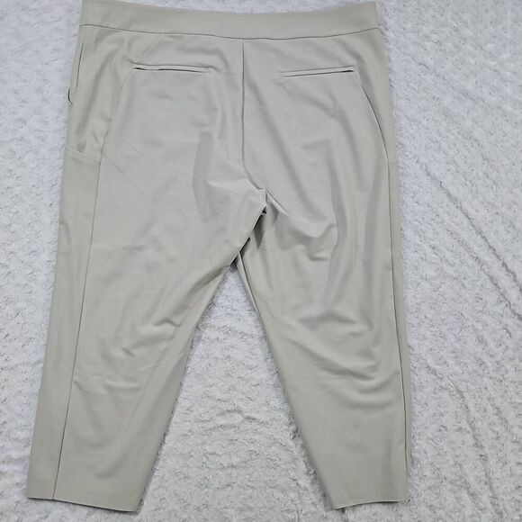 Athleta Womens Size 26 Cream Stellar Straight Crop Pant Casual Summer Boating - Picture 3 of 10